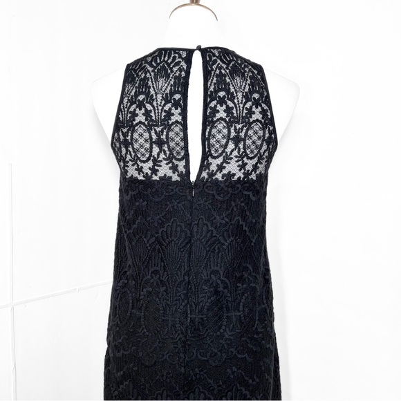 Joie Black Floral Scroll Lace Sleeveless LBD Sheath Mini Cocktail Dress - Picture 11 of 14
